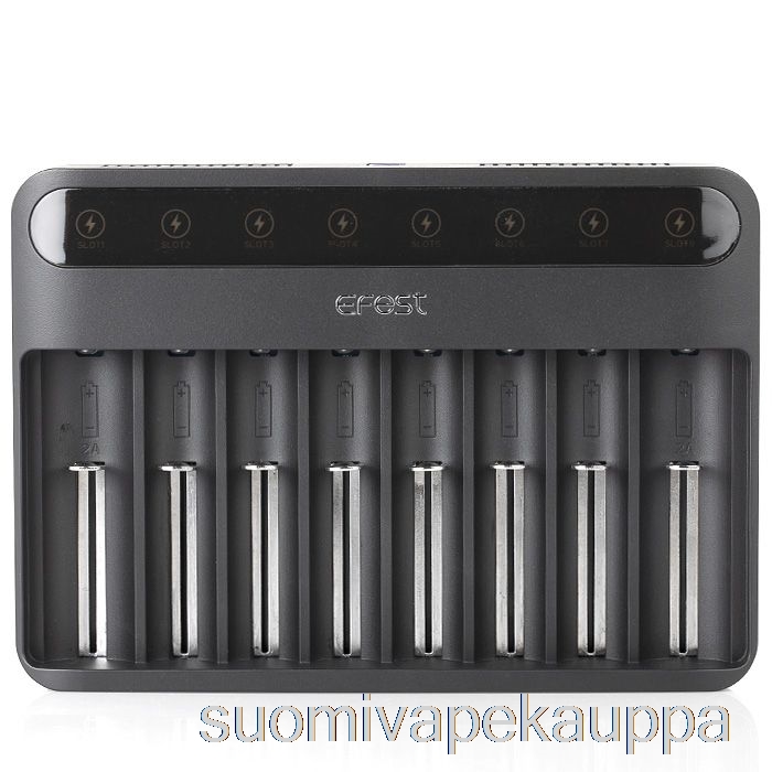Vape Netistä Efest Lush Q8 8-paikkainen älykäs Akkulaturi