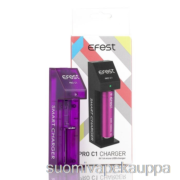 Vape Kauppa Efest Pro C1 1-paikkainen älykäs Akkulaturi