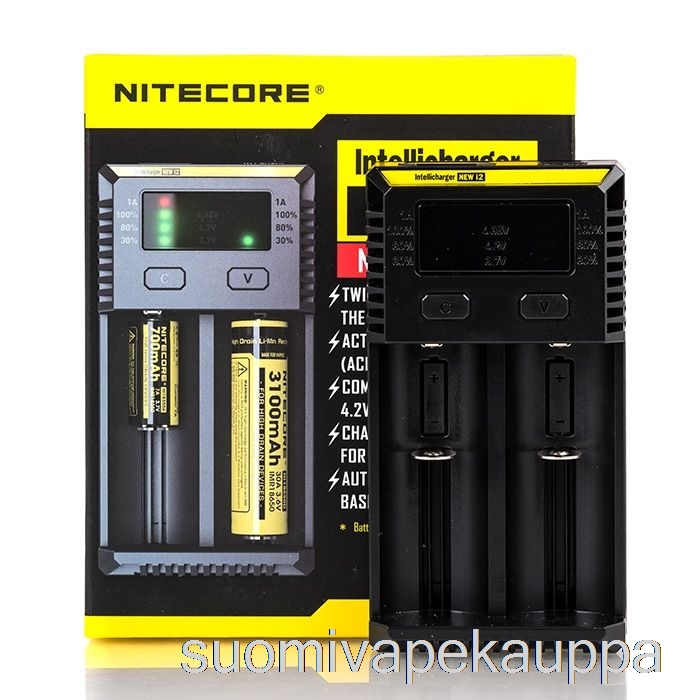 Vape Suomi Nitecore I2 Akkulaturi (2-paikkainen)
