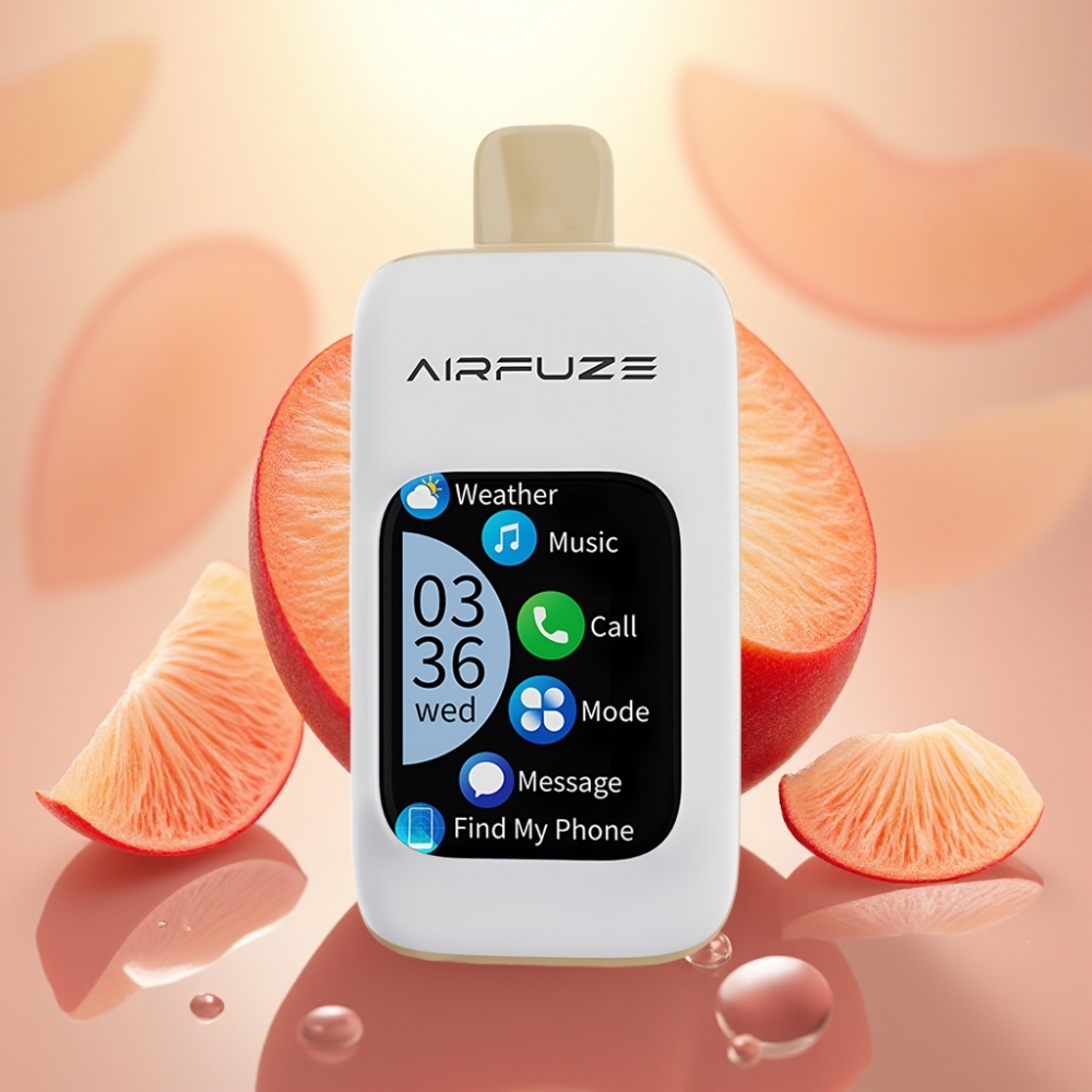 AirFuze Smart 30000 Tupakka Disposable Pod - Mehevä Persikka, 5% Nikotiinia, 900mAh, Type-C