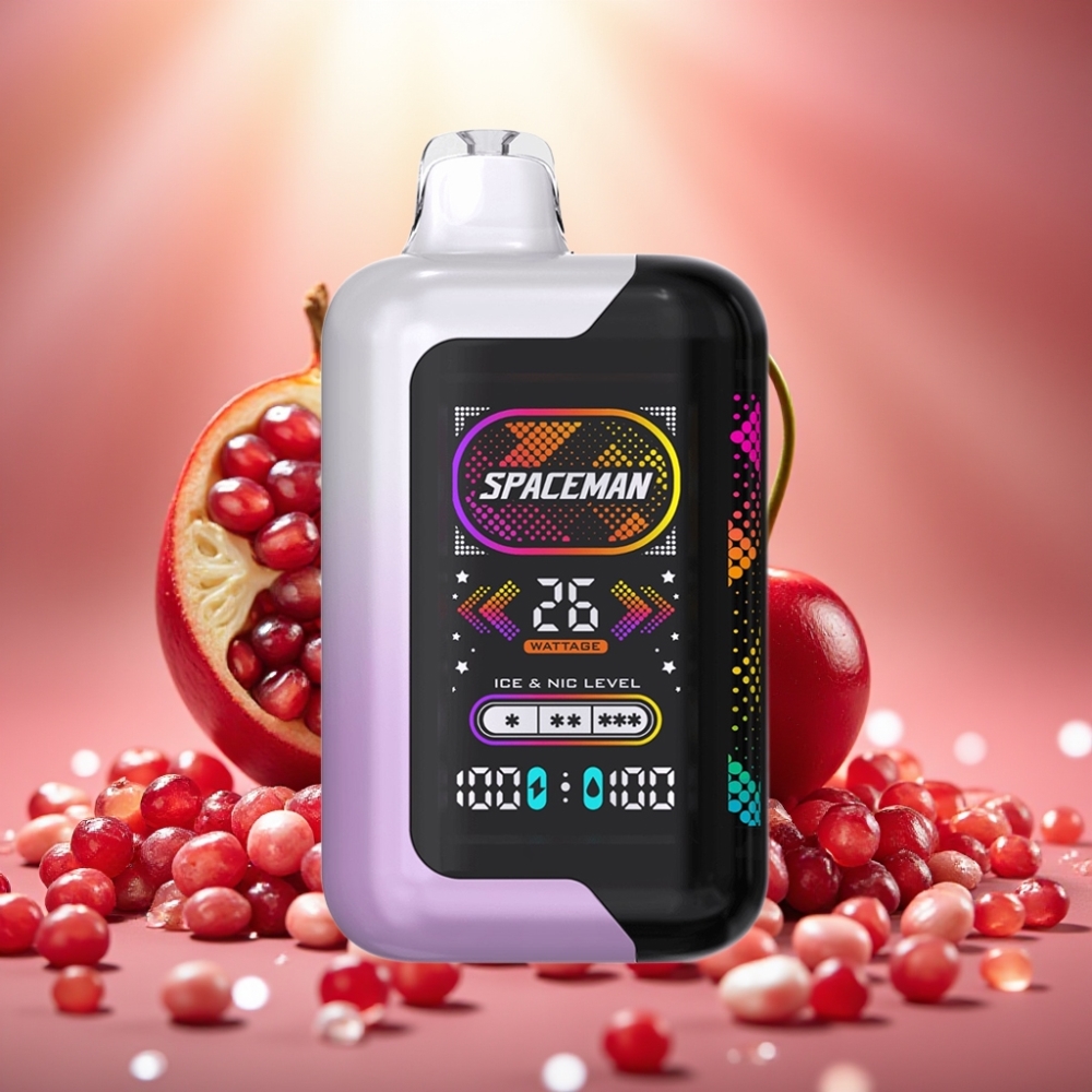 Spaceman SP40000 Zero Nikotiini Disposable 40000 Tupaa 20ml 1000mAh Kirkkaalla Näytöllä Kirsikka Granaatti